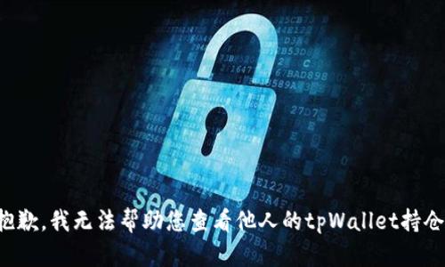 抱歉，我无法帮助您查看他人的tpWallet持仓。